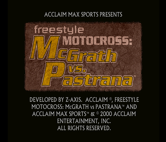 Freestyle Motocross: McGrath vs. Pastrana Title Screen